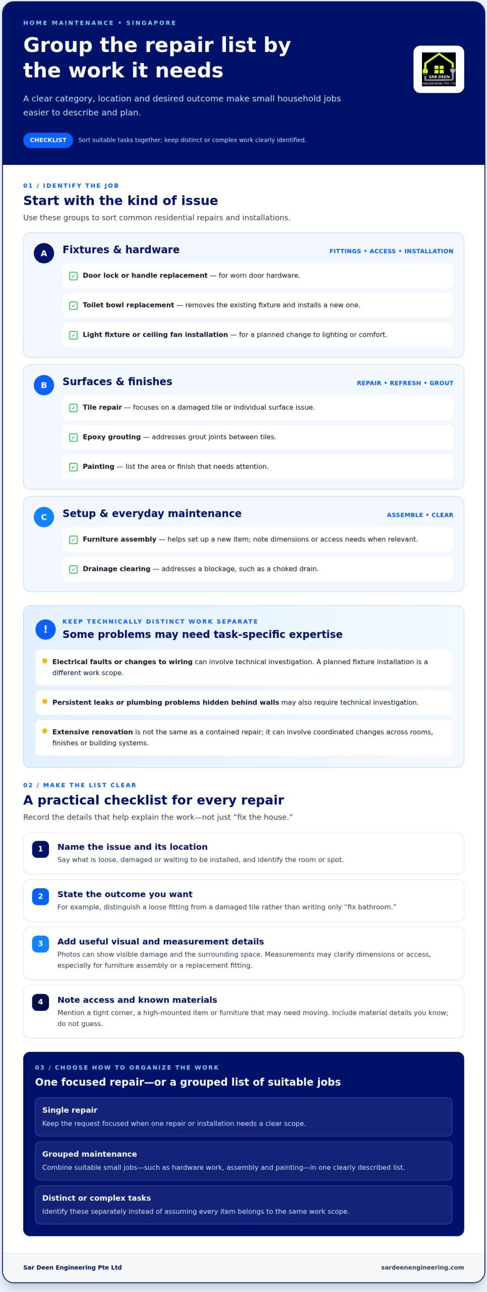 Handyman Services Singapore: A Practical Guide to Home Repairs